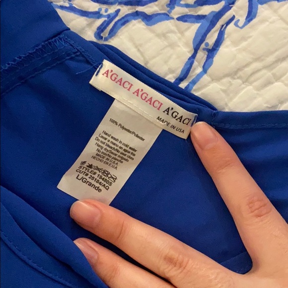 BEAUTIFUL Bow-Back royal blue top Worn 2x! - Picture 3 of 3